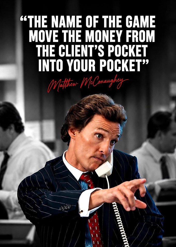 The Wolf of Wall Street Quote Poster