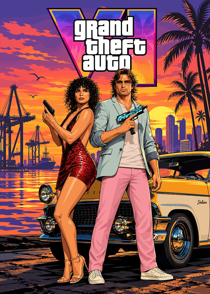 Grand Theft Auto VI Pixel Art