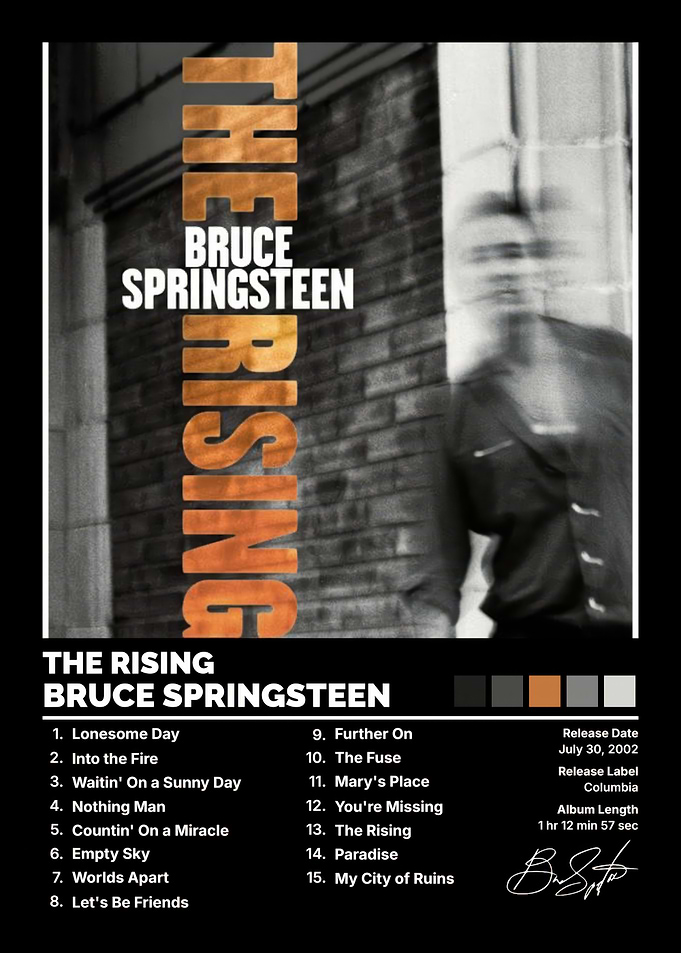 Bruce Springsteen The Rising Album Poster