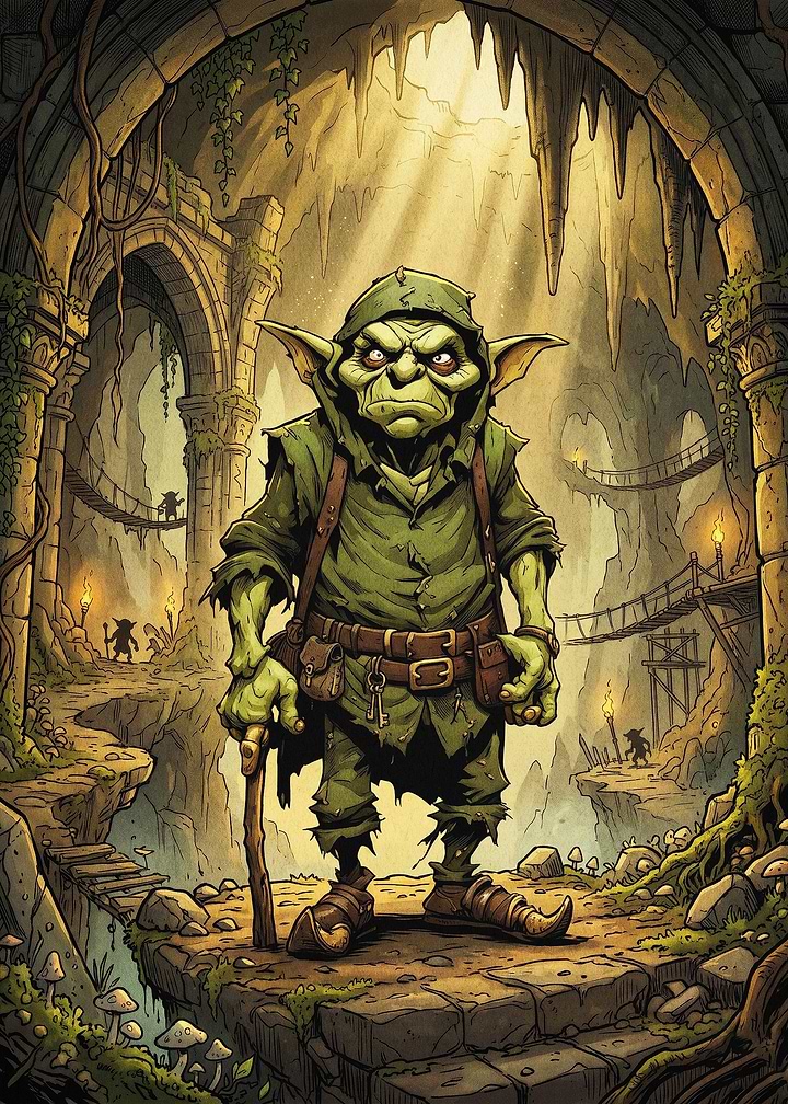 Goblin Rogue Cave Fantasy Art