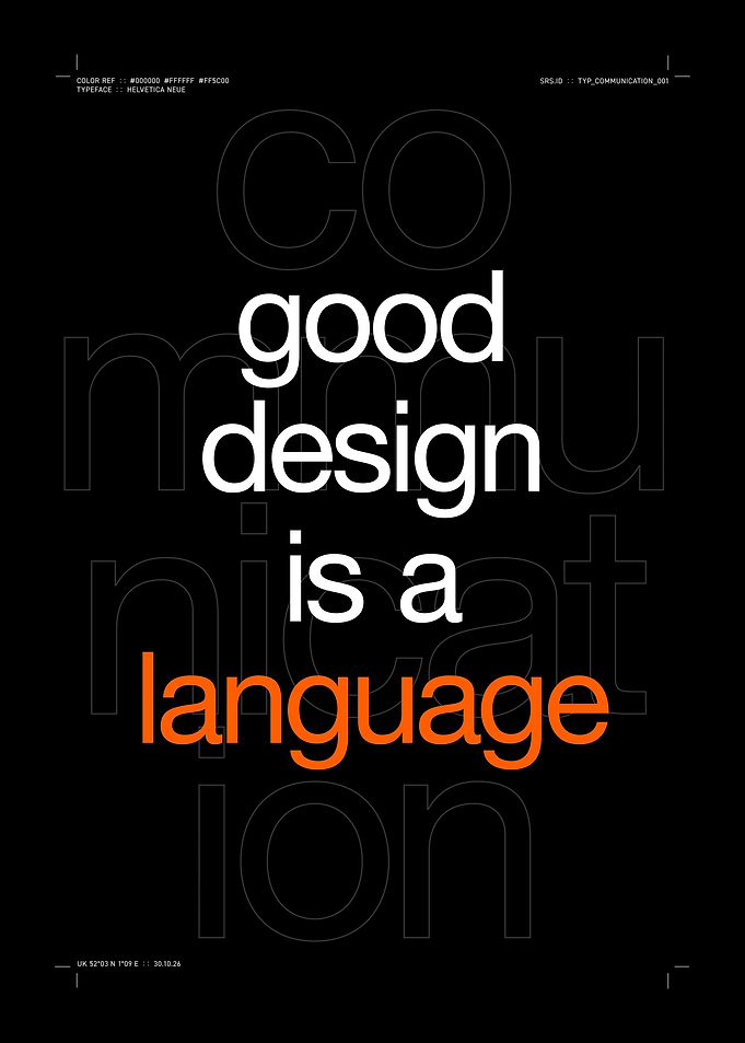 Good Design Is A Language Poster