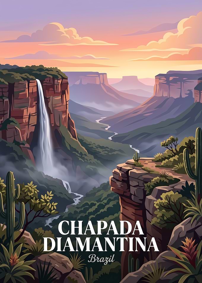 Chapada Diamantina Brazil Travel Poster