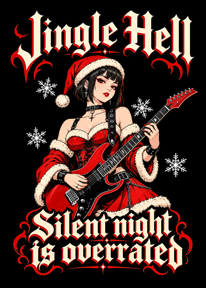 Jingle Hell Gothic Christmas Rock Girl