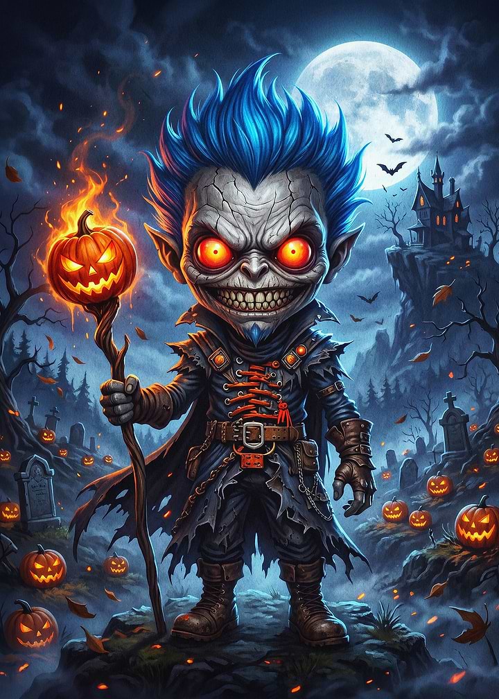 Goblin Pumpkin Dark Fantasy Art