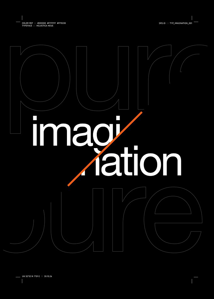Pure Imagination Minimalist Typography Poster