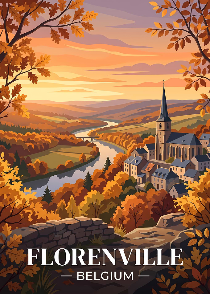 Florenville Belgium Autumn Landscape Poster