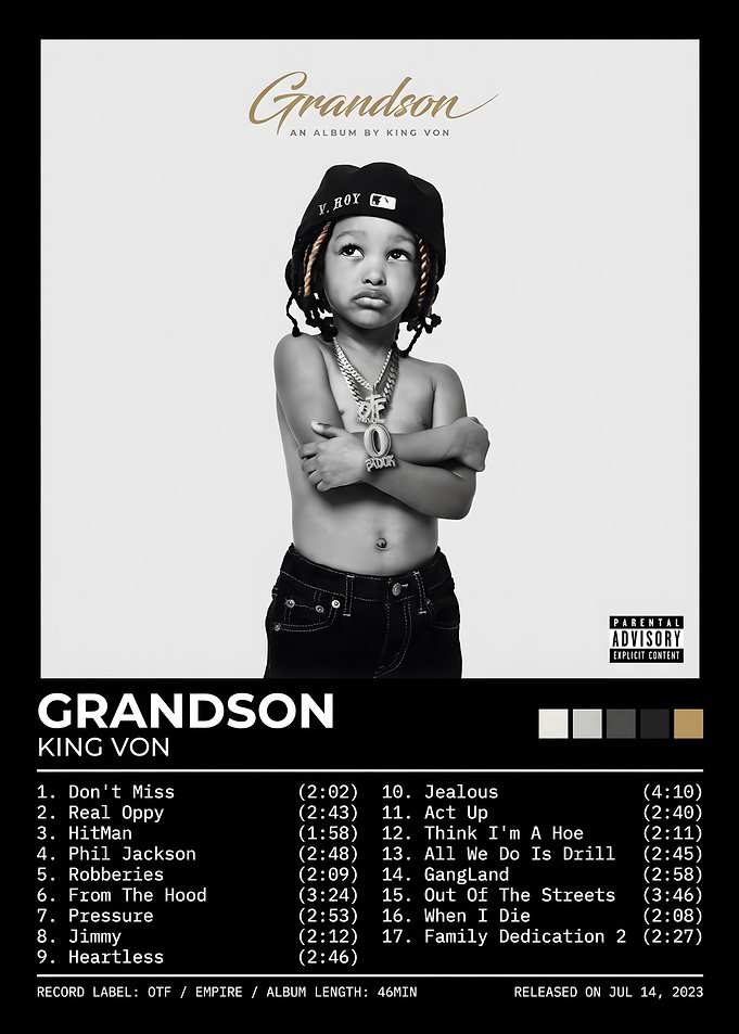 King Von Grandson Album retro art