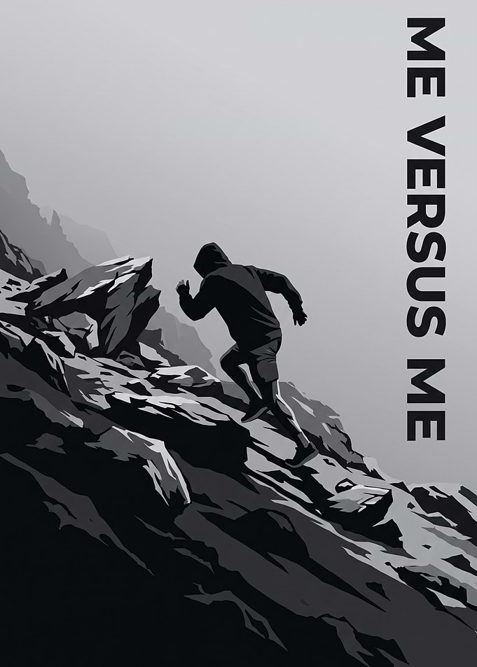 Me Versus Me Climbing Poster