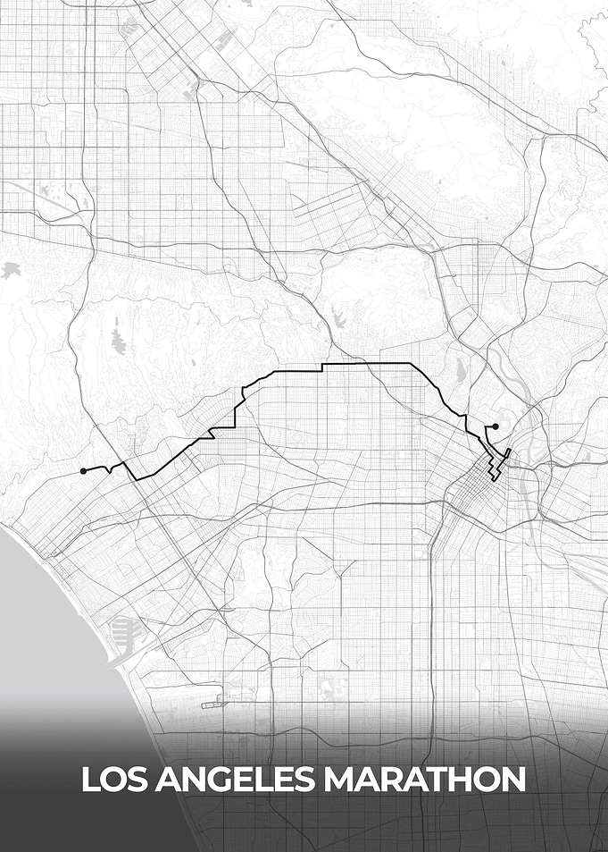 Los Angeles Marathon Route Map