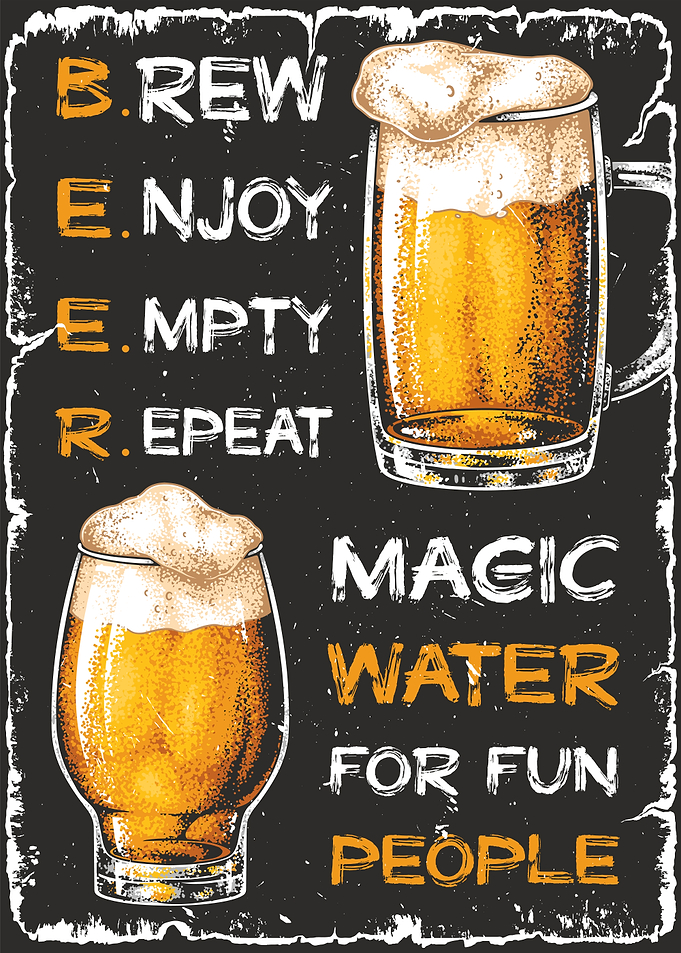Beer Magic Water Vintage Poster