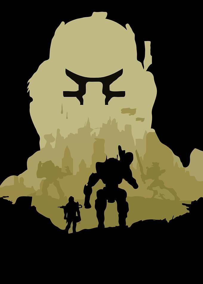 Titanfall Minimalist Silhouette Poster