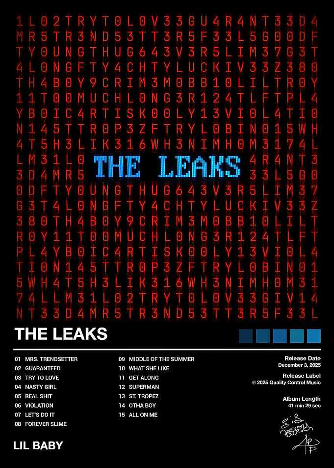Lil Baby The Leaks Album Poster