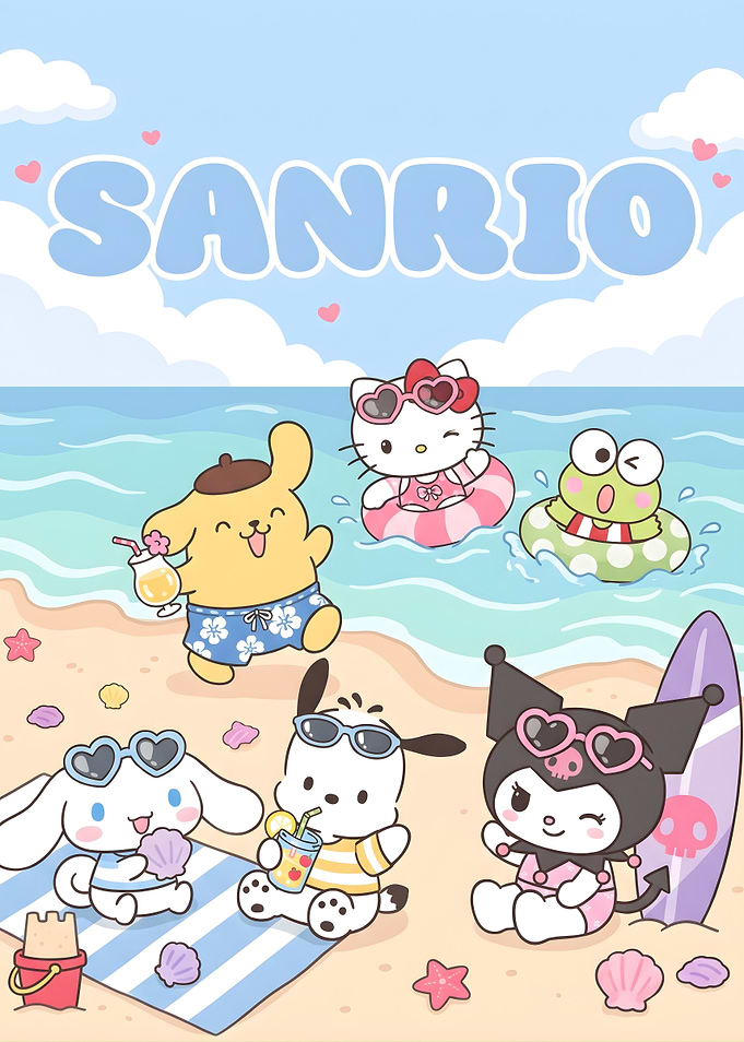Sanrio Characters Summer Beach Party
