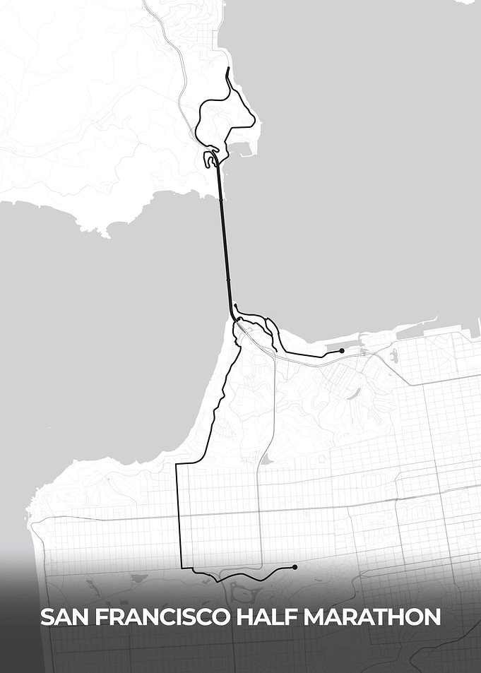 San Francisco Half Marathon Route Map