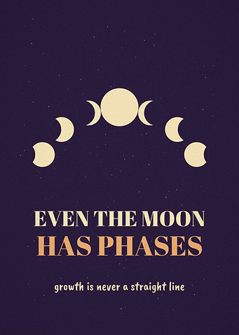 Even The Moon Has Phases Moon Cycle Poster