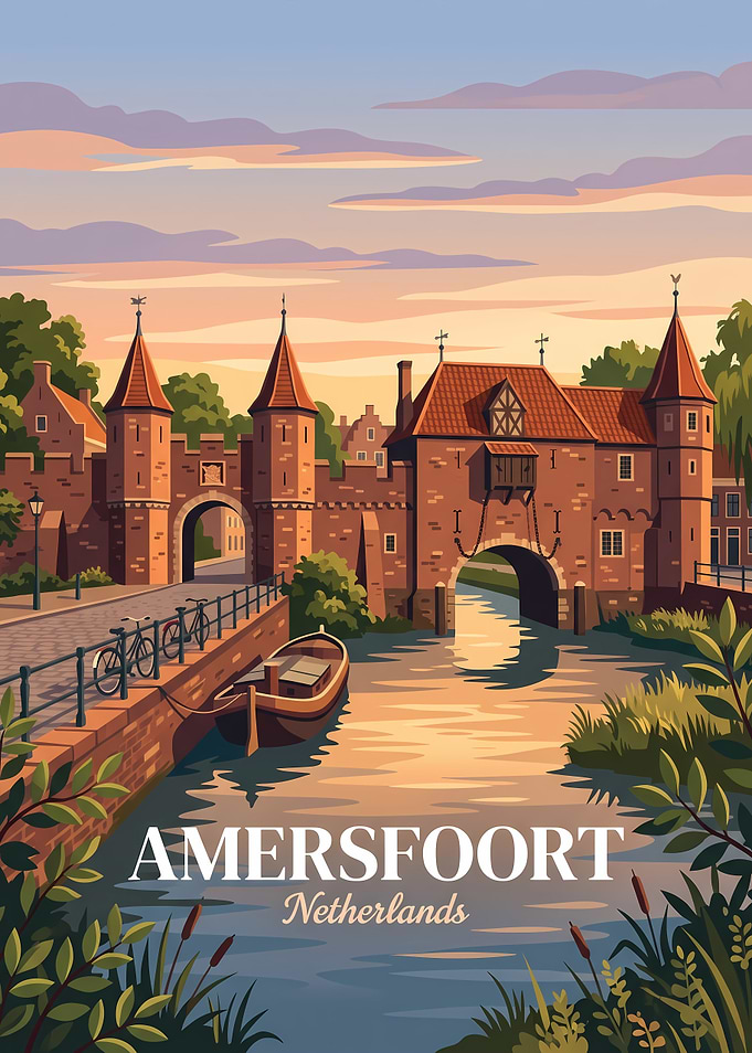 Amersfoort Netherlands Travel Poster