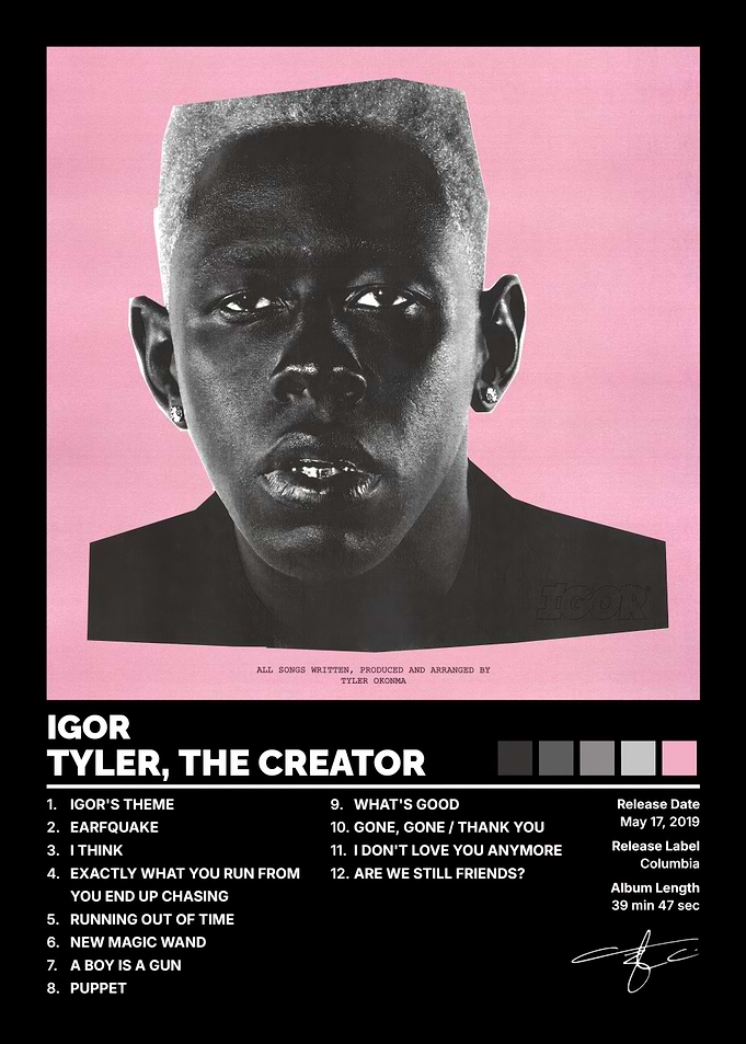 Tyler, The Creator IGOR Album Poster