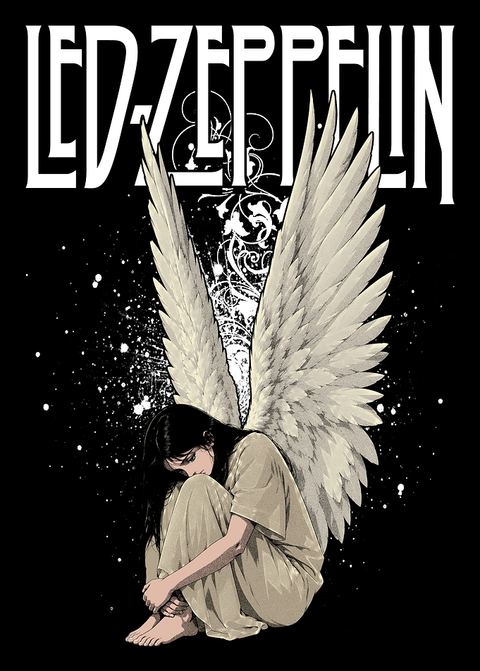 Led Zeppelin Angel Graphic Poster Design