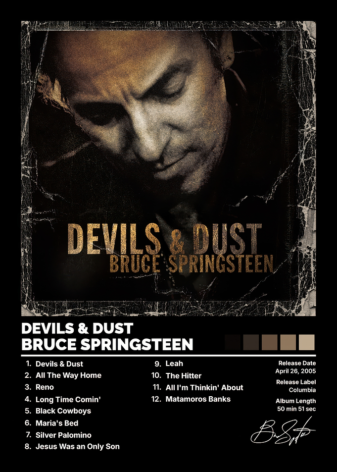 Bruce Springsteen Devils and Dust Poster