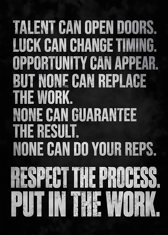 Respect The Process Gritty Fitness Motivation Art