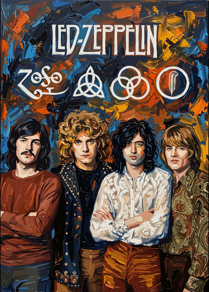 Led Zeppelin Band Portrait Art