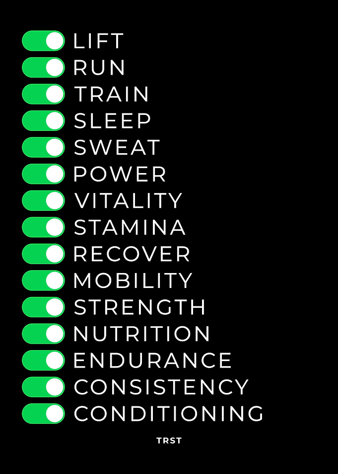Fitness Switches – Strength, Endurance, Consistency Gym Poster