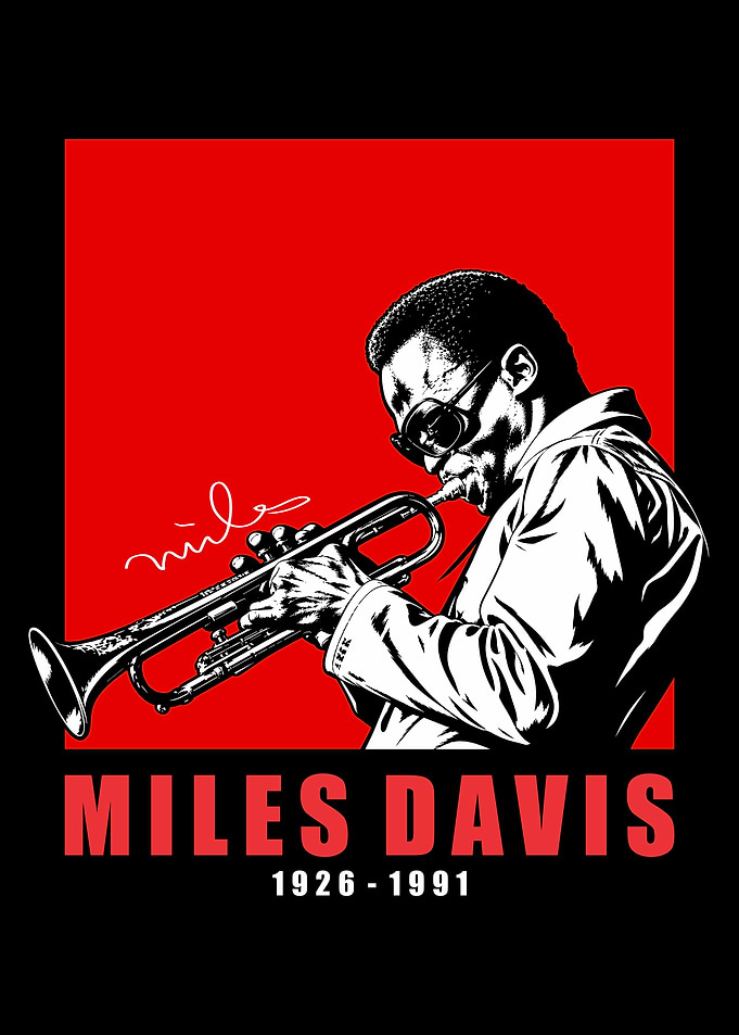 Miles Davis Jazz Trumpet Poster