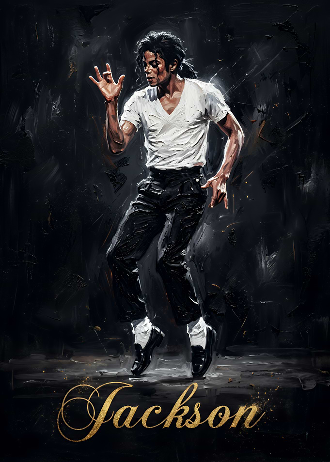 Michael Jackson Oil Painting Portrait