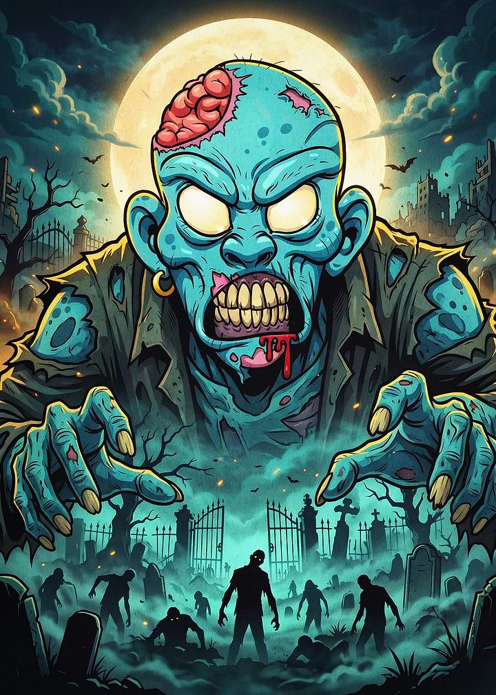 Zombie Horror Monster Spooky Art