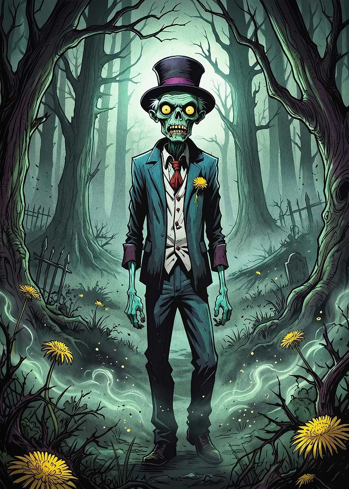 Zombie Gentleman Dark Fantasy Art