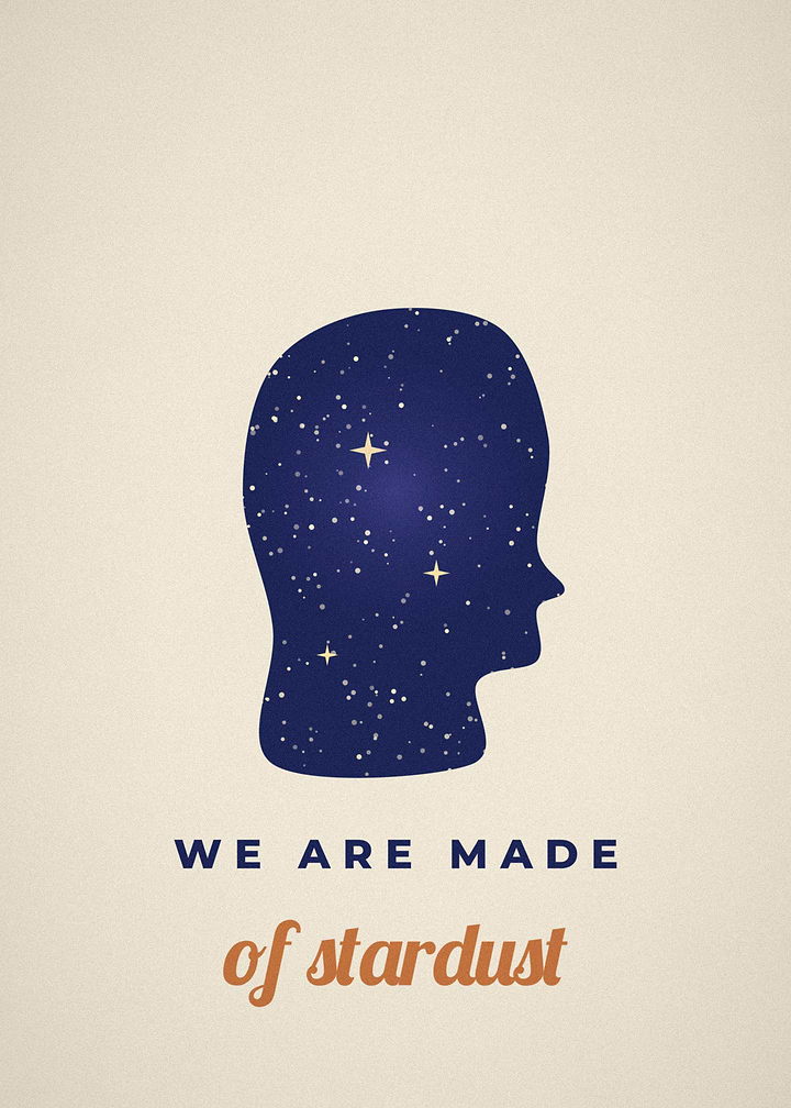 We Are Made Of Stardust Silhouette Poster
