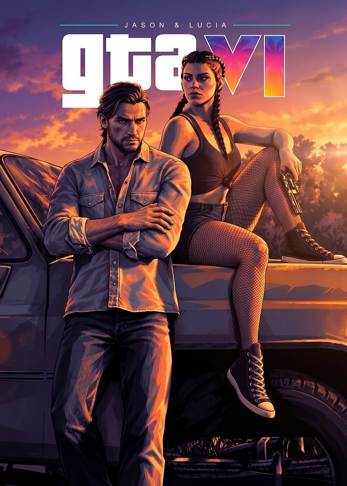 GTA VI Jason and Lucia Poster
