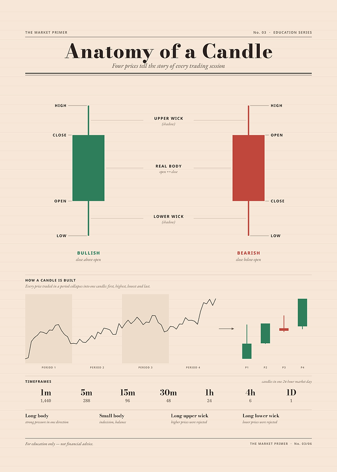 Anatomy of a Trading Candle Infographic