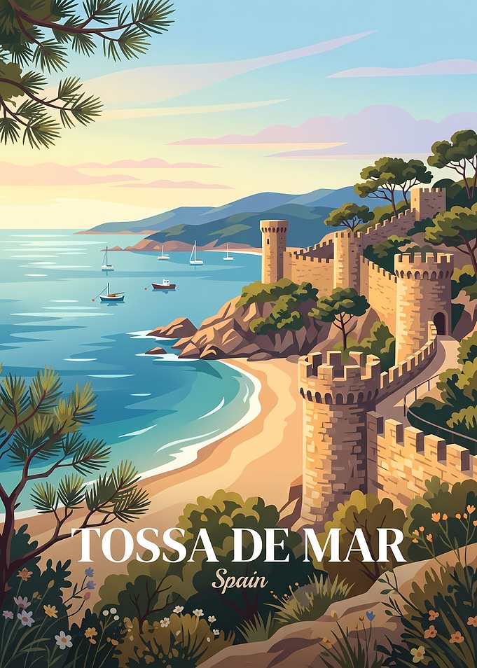 Tossa de Mar Spain Travel Poster