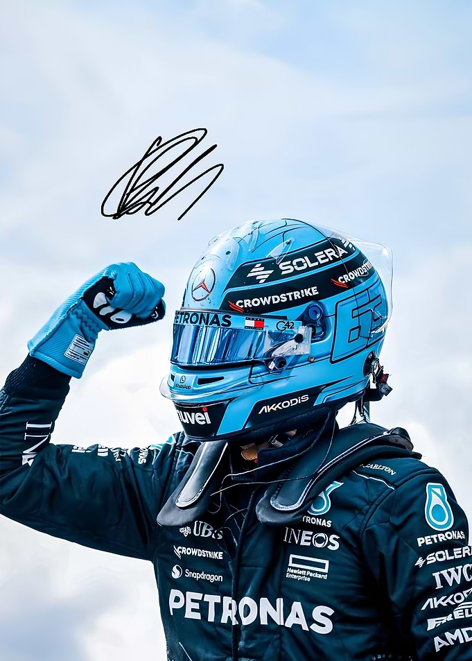 George Russell Mercedes F1 Driver Portrait