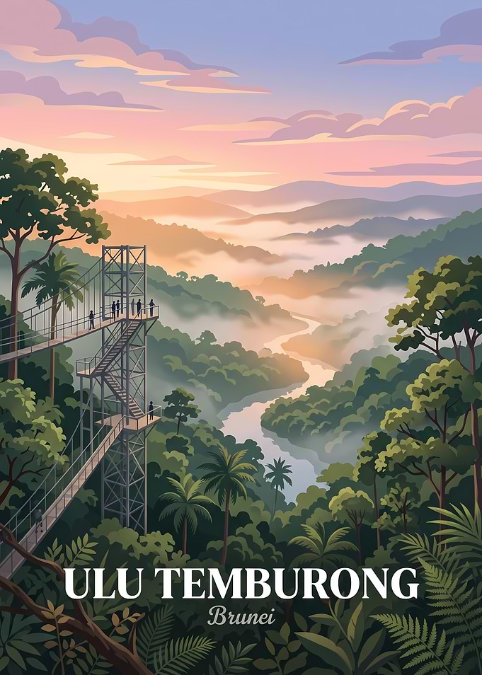 Ulu Temburong National Park Travel Poster