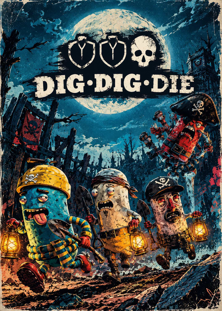 Dig Dig Die Pirate Adventure Poster