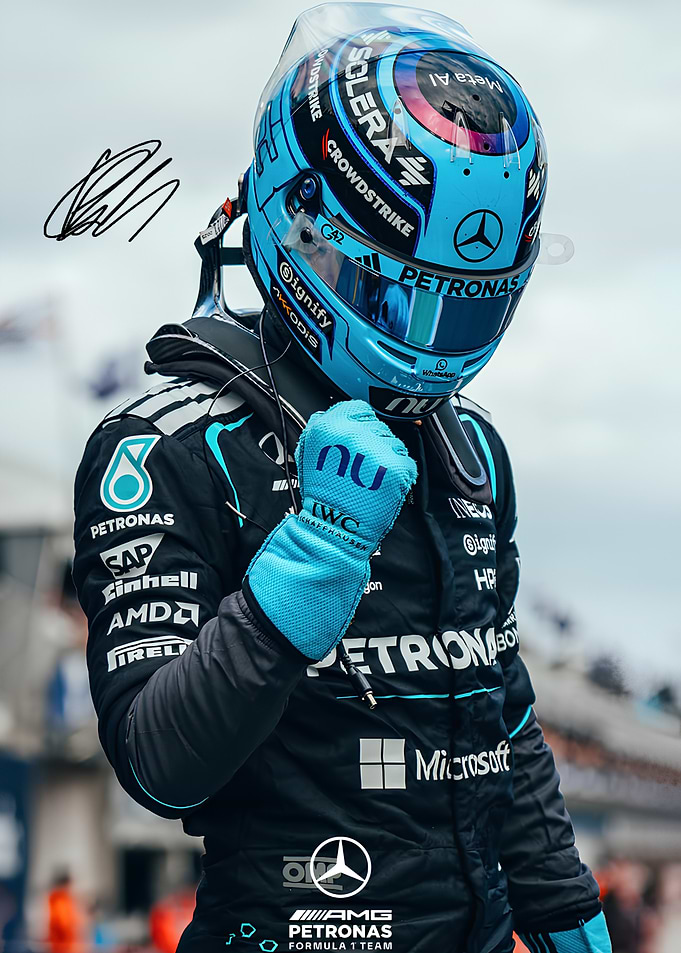 Lewis Hamilton Mercedes F1 Driver Portrait