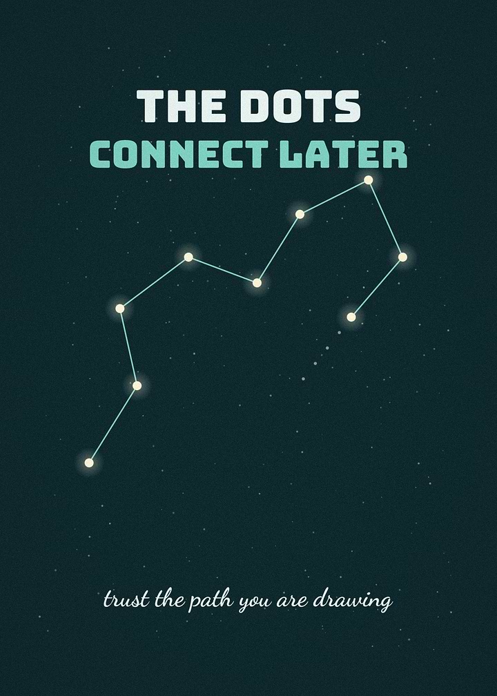 The Dots Connect Later Constellation Poster
