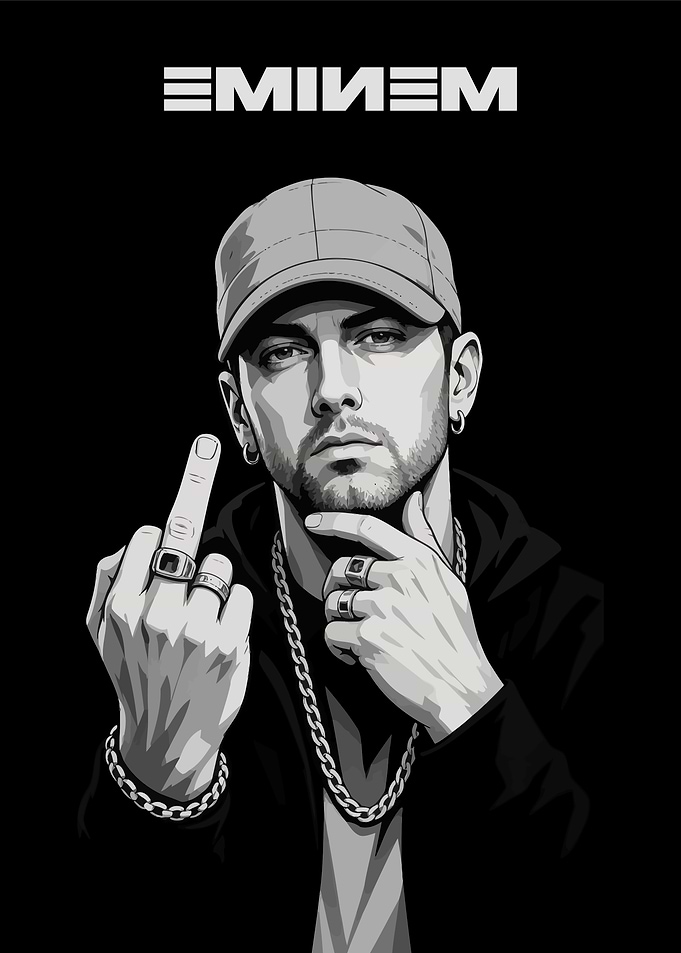 Eminem Portrait Graphic Art