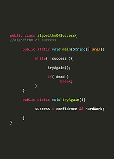 Programmer poster 'Algorithm of Success' in java