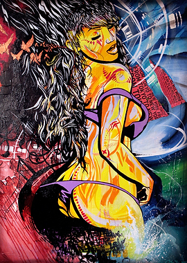 'Caught Up' Acrylic on canvas