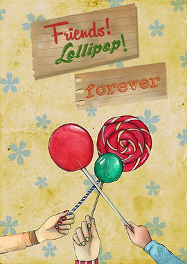 Mixed Medium- Fun time, lollipop brings us the old days ...