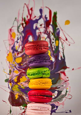 Splash of color with macarons