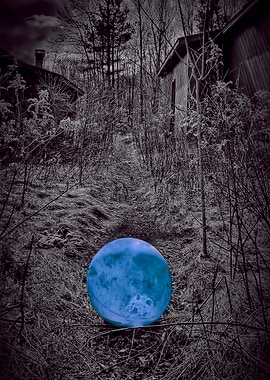 Broken Lamp In The Woods