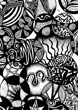 'Circles and Life' abstract nature illustration pattern ...