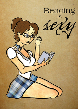 'Reading is Sexy' design for book bag