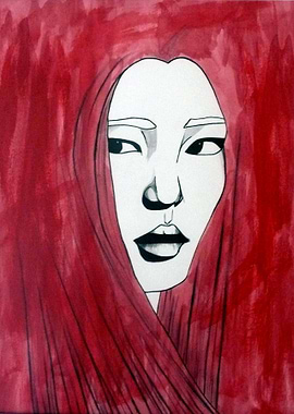 Personal artwork of a japanese woman