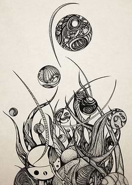 Title: 'Bothria' Float above the confusion. -Hand draw ...