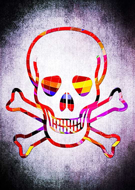 Crazy Colors Skull - Colors Palette on Skull, with grun ...